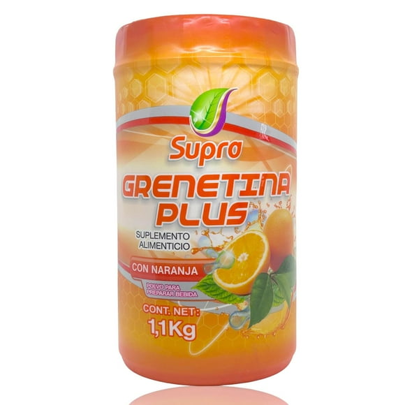 Grenetina Hidrolizada Plus Supra Sabor Naranja 1.1 kg
