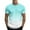 Light Blue, variant on RYRJJ Mens Muscle Gym T-Shirts Short Sleeve Workout Athletic Bodybuilding Cotton Tee Gradient Summer Casual Round Neck Slim Fit Tops(Gold,S)