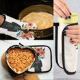 thumbnail image 5 of Yayeee Oven Mitts and Pot Holder Set of 4 Heat Resistant Kitchen Gloves Baking Hot Pad, Black Flowers, 5 of 5