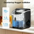 thumbnail image 2 of Philergo Nugget Countertop Ice Maker, Chewable Pellet Ice Machine with Self-Cleaning for Home Kitchen, 35lbs/24Hrs, Black, 2 of 8