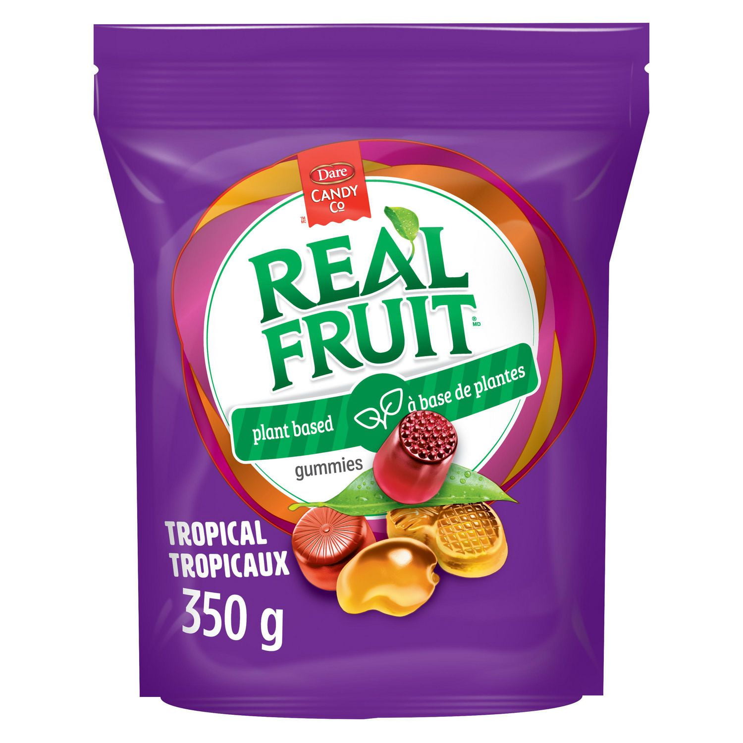 REALFRUIT Gummies Tropical Candy, Dare Real Fruit, 350 g