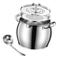 thumbnail image 2 of Luzkey Grease Collection Container with Sieve, Oil Storage Can, Multi-purpose Oil Container with Practical Handle, Large Capacity, Kitchen Accessory Made of 3.5L, 2 of 8