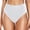 ZA Silver, variant on Womens Bikini Bottoms Tummy Control High Waisted Ruched Swim Bottom Full Coverage Swimsuits Bottoms Summer Beachwear BU1 L
