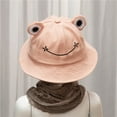 thumbnail image 3 of Visland Frog Bucket Hat , Summer Outdoor Foldable Wide Brim Fisherman Hat Fishing Beach Sun Hat, 3 of 8