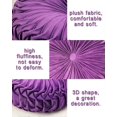 thumbnail image 2 of Cojín decorativo ZHAOCHENG diseño de calabaza 3D terciopelo redondo 15 x 15 pulgadas morado, 2 of 4