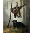 thumbnail image 2 of Jean-Baptiste Oudry 20x24 Gold Ornate Framed and Double Matted Museum Art Print Titled - The Dachshound Pehr with Dead Game and Rifle (1740), 2 of 4