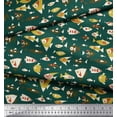thumbnail image 2 of Soimoi Green Rayon Fabric Fish Ocean Print Fabric by Yard 56 Inch Wide, 2 of 2