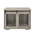 thumbnail image 4 of Noble House Farmhouse Dog Cage Crate Furniture, Sliding Barn Door Kennel End Table with Divider and Flip-Top, Gray Wash, 4 of 9