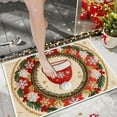 thumbnail image 6 of RICHMJ Knit-Look Christmas Rug -16”x24“ Small Red Indoor Holiday Rug - Santa Hat Doormat- Snowflake Winter Xmas Garland Decor Washable Mat for Entryway Kitchen Porch Bathroom Non Slip (Santa Hat), 6 of 9