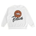 thumbnail image 4 of Women's Gameday Couture  White Denver Broncos Script Logo Oversized Premium Fleece Pullover Sweatshirt, 4 of 7