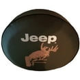 thumbnail image 2 of SpareCover - Brawny Series - Jeep Logo with white Tail Buck on 28" tall Denim Textured Vinyl - Heavy Duty - Tire Cover - made in USA only, 2 of 6