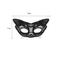 thumbnail image 3 of Elegante adorno de gato con diamantes de imitación para mujer, para disfraz de media cara en discoteca. Negro, 3 of 3