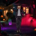 thumbnail image 4 of Costway Halloween Animatronic Standing Groom 7.2 FT Haunted House Decoration Moving Head, 4 of 10