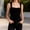 *Black, variant on ClodeEU Women's Solid Color Square Neck Tank Top,Summer Casual Slim Fit Sleeveless Basic Cami Army Green,Women's Plus L