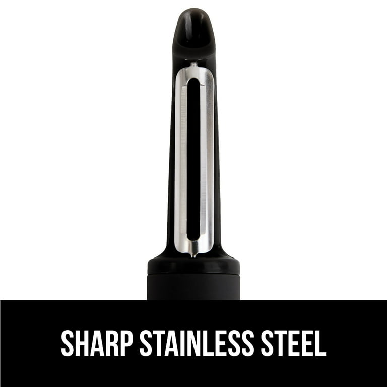 Gorilla Grip Vegetable Peeler, Stainless Steel, Black photo 3