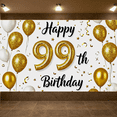 thumbnail image 7 of Glittery 99th Birthday Banner with Balloons and Stars Backdrop Party Supplies Photography Props Birthday Decoration Background Decor, 7 of 7