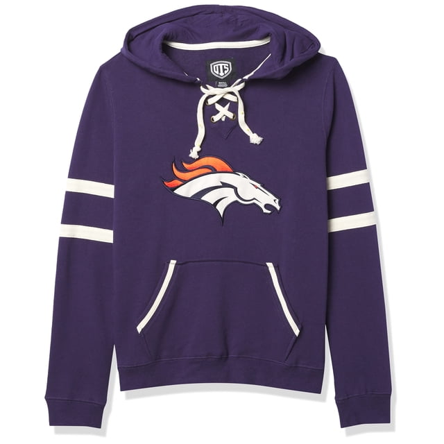 OTS NFL Los Angeles Rams Women's Grant Lace Up Pullover Hoodie, Logo, Large