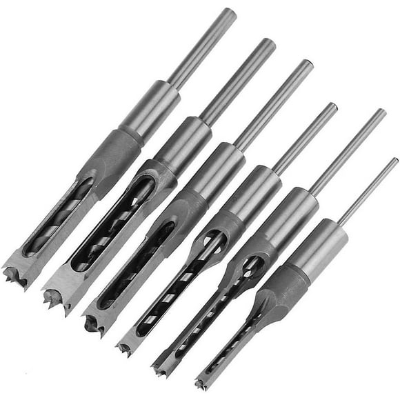Pack Square Hole Drill Bits, Steel Hollow Chisel Woodworking Tools Set For Square Hole Saw Woodworking Drill Bits Square Hole Drill Bit Hole Mortising