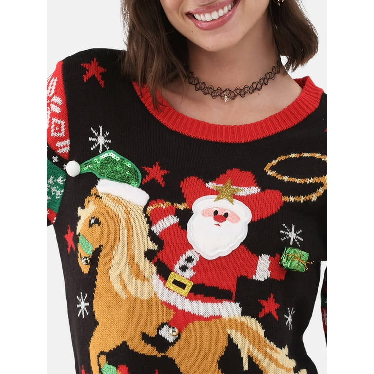 No Boundaries Christmas Sweater women's Plus Size