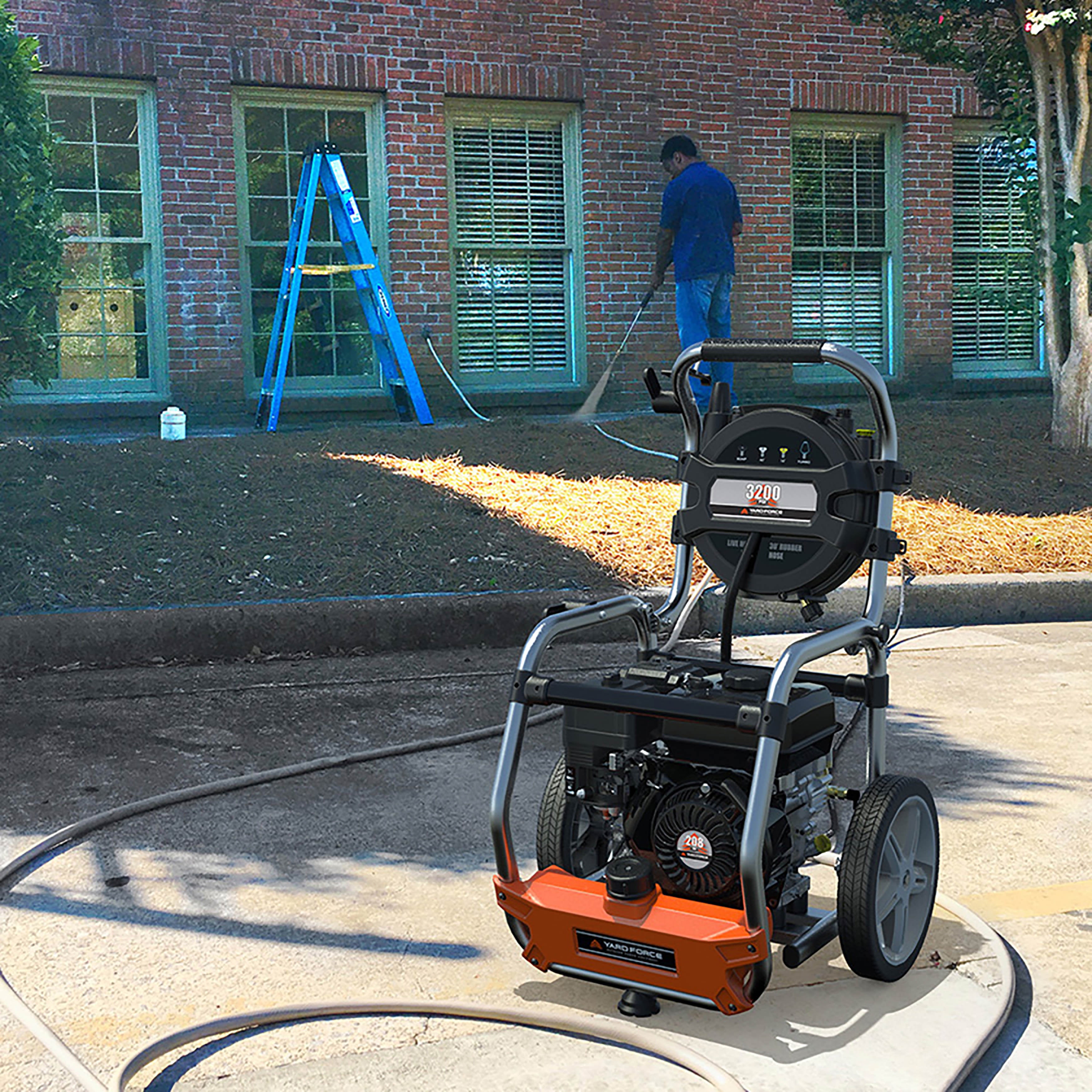YF3200 Yard Force 3200 PSI 2.5 GPM Gas Pressure Washer with Hose Reel and BONUS Turbo Nozzle