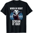 thumbnail image 1 of NUEVA CAMISETA DE EDICIÓN LIMITADA CON CARA DE MEME DE CABRA "Cuando tengas dudas, grítalo", 1 of 5
