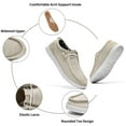 thumbnail image 5 of MAFEKE Men's Slip On Loafers | Arch Support Insole | Mens Walking Shoes | Comfortable Lightweight Mens Casual Loafers Beige Size 13, 5 of 7