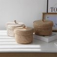 thumbnail image 2 of Wicker Seagrass Flower Pot Boxes Sundries Storage Baskets with Lids, 2 of 5