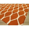 thumbnail image 3 of EORC VC1001OR Hand Tufted Wool Chain-Link Rug, 8'9 x 11'9, Orange, 3 of 3