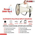 thumbnail image 4 of 100W Long-Range Voice Amplifier with Siren, USB/SD/AUX Inputs & Weatherproof Design - Portable PA Speaker for Sports, Events, and Emergency Alerts, 4 of 9
