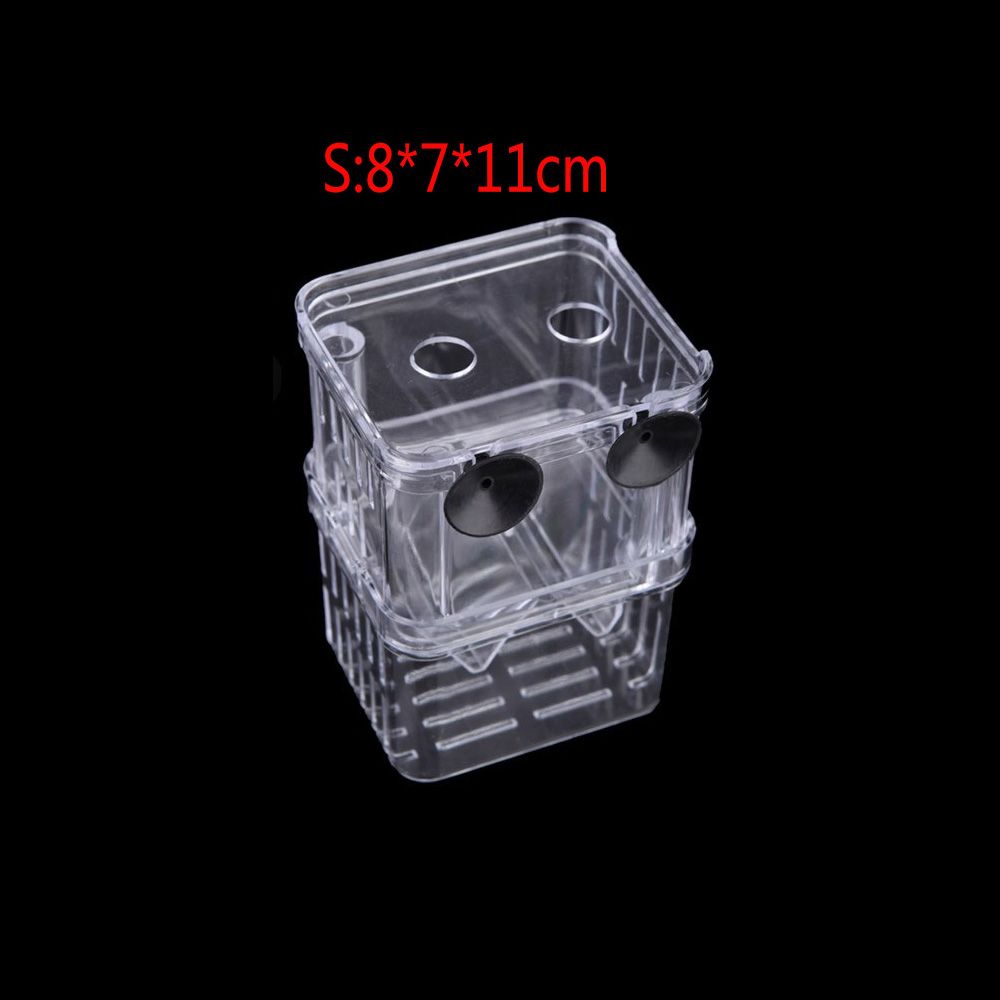 Useful Sucker Floating Design Hatching Case Acrylic Divider Aquarium Isolation Fish Breeding Box
