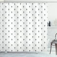 thumbnail image 1 of Modern Decor Shower Curtain, Float Bobbest in a Sea Hand Drawn Sketchy Image Artwork, Fabric Bathroom Set with Hooks, 69W X 75L Inches Long, Charcoal Grey Black and White, by Ambesonne, 1 of 3