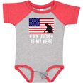 thumbnail image 3 of Inktastic Military Uncle is My Hero Us Flag Boys or Girls Baby Bodysuit, 3 of 5