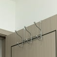 thumbnail image 3 of Chrome 6 Hook Hanger Organizer, Hang Over The Door Kitchen Vanity Towel Hook, Entryway Coat Rack, 3 of 6