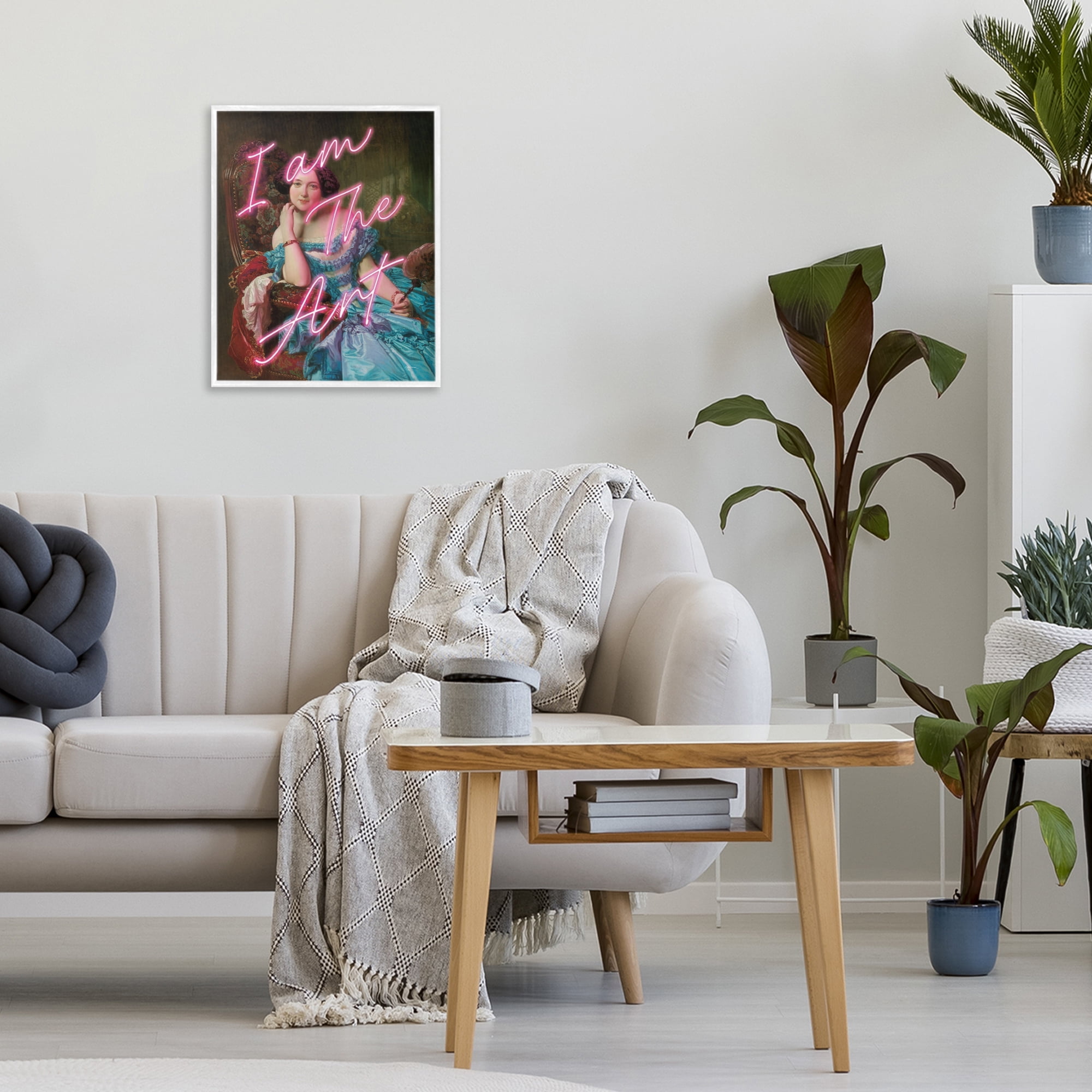 Stupell Industries I Am The Art Portrait White Framed Giclee Art, design by Mary Urban