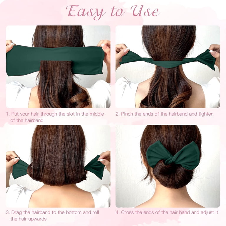 ZYNERY 8 Pcs Deft Hair Bun Maker, 4 Styling Tools, French Twist