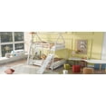 thumbnail image 5 of CoSoTower Twin Over Queen House Bunk Bed with Climbing Nets and Climbing Ramp, White, 5 of 9