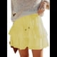 thumbnail image 1 of Falda Pantalón Estilo Bohemio con Volantes y para Mujer, Estilo Casual, de Cintura Alta, Color Amarillo, Talla L, 1 of 8