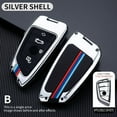thumbnail image 1 of Car Key Fob Cover Case Protector Metal Protection Car Key Case Cover Fob Shell for BMW X3 X4 X5 X6 3 4 5 7 Series, 1 of 12