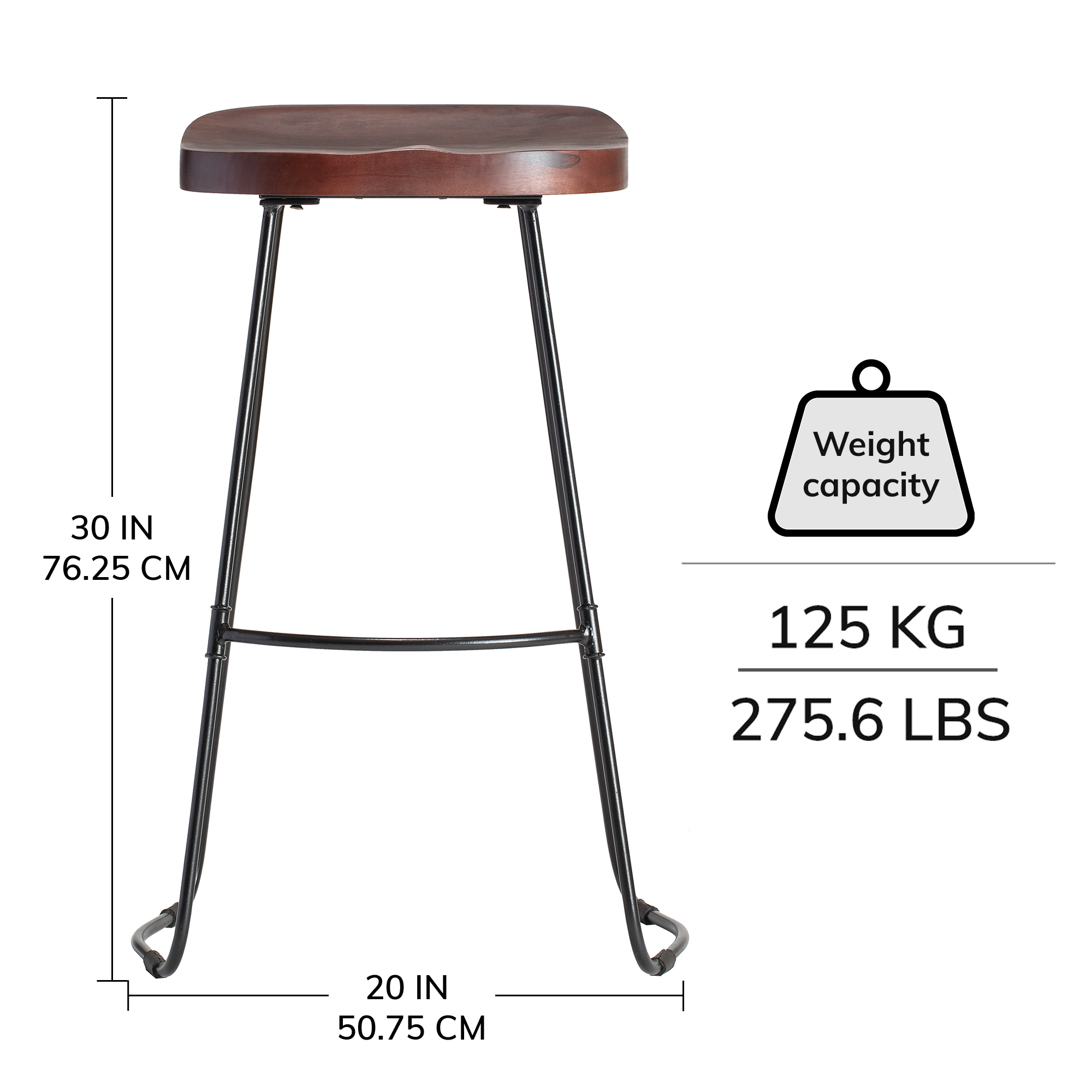 Buy Wesley Allen's Seattle Backless Modern Saddle Stool • Free shipping!