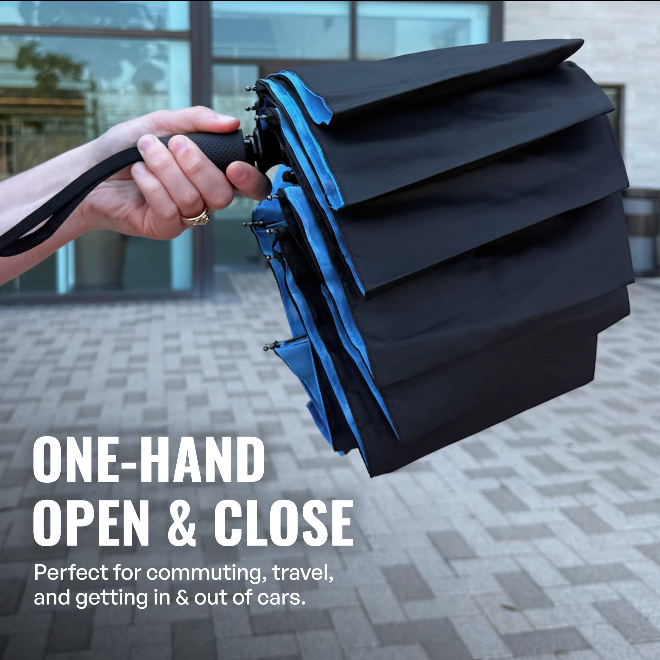 Repel Windproof Travel Umbrella, Auto Open Close Folding Umbrella Wind Tested to 100MPH