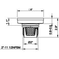 thumbnail image 5 of HEATGENE 6-Inches Square Shower Drain with Flat Cover, Stainless Steel Shower Floor Drain with Removable Quadrato Pattern Grate, Floor Shower Drain with Hair Strainer, Matte Black, 5 of 8