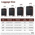 thumbnail image 2 of Merax Luggage Sets with Compression Packing Cubes, Hardside Expandable 4 Piece Suitcase Set with Spinner Wheels, Durable Lightweight Luggage with TSA Lock-16+20+24+28,Black and Brown, 2 of 7