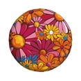 thumbnail image 2 of Multi-Size Car Tire Dust Cover Sunscreen, Corrosion, Dust And Water Keep Spare Tires Clean Colorful Floral Pattern Groovy Flowers (3) 17 Inch, 2 of 8
