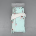 thumbnail image 1 of Ambesonne Christmas Bedding Set 3 Pcs, Red Bird Winter, Twin XL, Seafoam Coral, 1 of 3