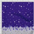 thumbnail image 3 of Soimoi Cotton Voile Fabric Cedar Tree & Snowflake Panel Printed Fabric 1 Yard 42 Inch Wide, 3 of 3