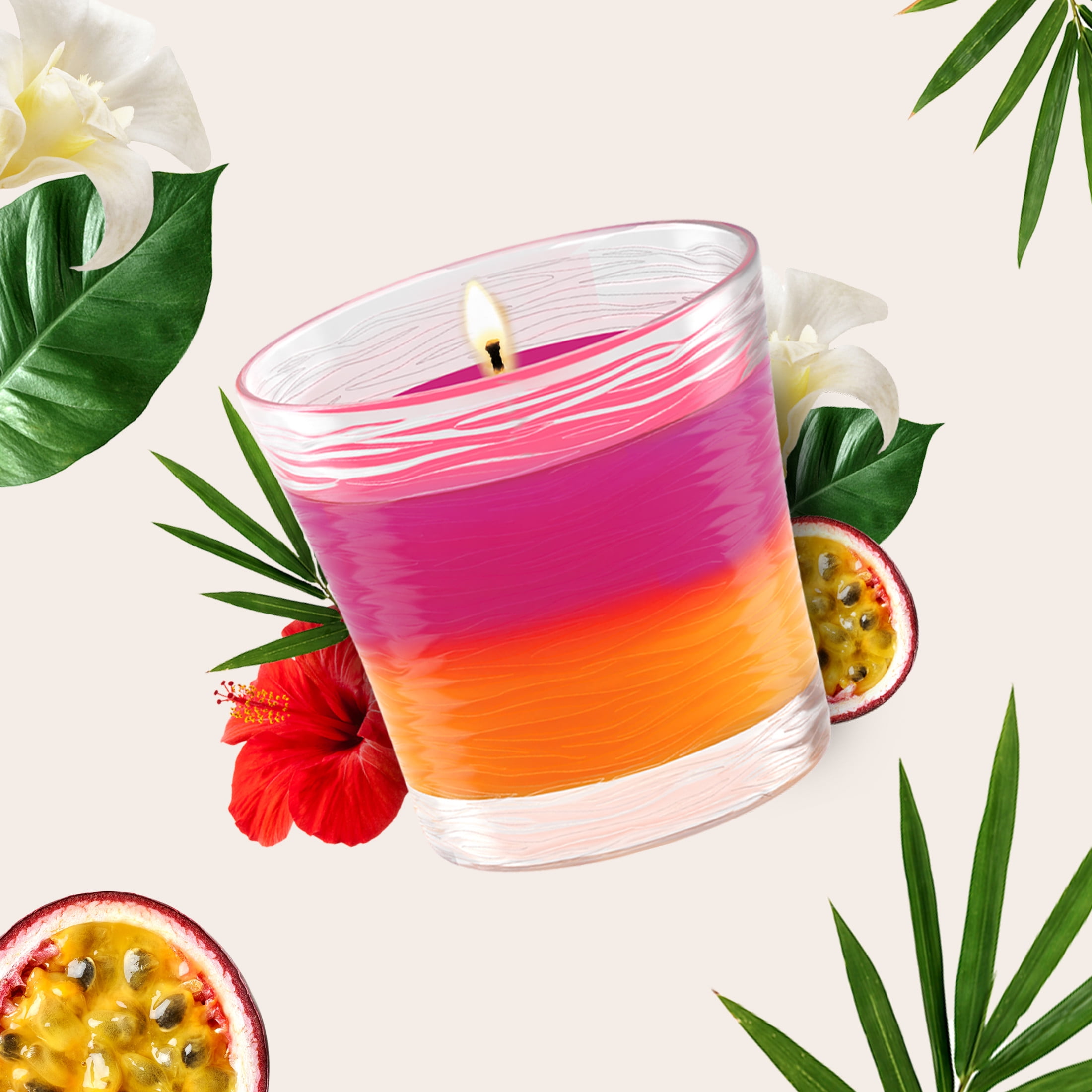 (3 pack) Glade 2in1 Single Wick Candles, Hawaiian Breeze + Vanilla Passionfruit, 8.16 oz, 2 Count