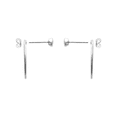 thumbnail image 3 of Mystigrey Elizabeth .925 Sterling Silver Plated Rhodium Front Hoop Earrings for Women with Cubic Zirconia, 3 of 7