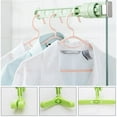 thumbnail image 3 of Colgador de ropa plegable para montaje en pared, estante para colgar ropa sin perforación, portátil, para viaje, 2 uds., 3 of 5