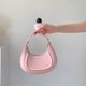 thumbnail image 1 of Bolso Hobo de color marfil para mujer, bolsa de mano pequeña de cuero negro, media luna, color rosa Fivean unisex, 1 of 2