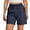 Navy, variant on Timegard Cargo Shorts for Women Elastic High Waist Casual Loose Solid Color Shorts with Pockets Outdoor